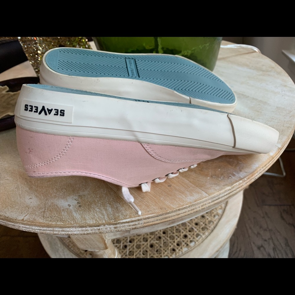 NIB Seavees Legend Sneaker Pale Pink twill 6.5 - Picture 6 of 8
